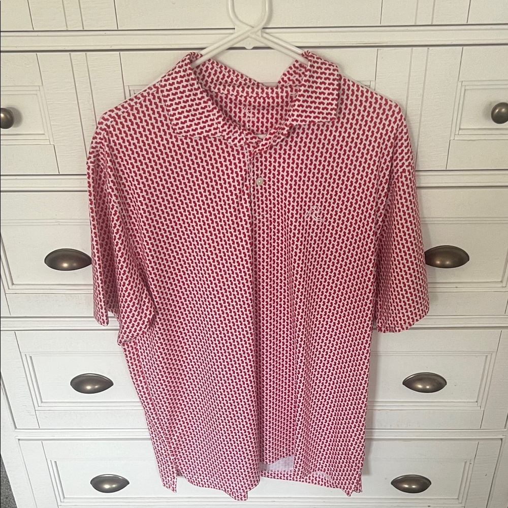 Men's Red Patterned Shirt
